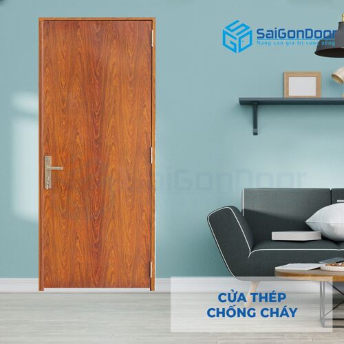 Cửa thép chống cháy TCC Cua thep chong chay P1 van go (4)