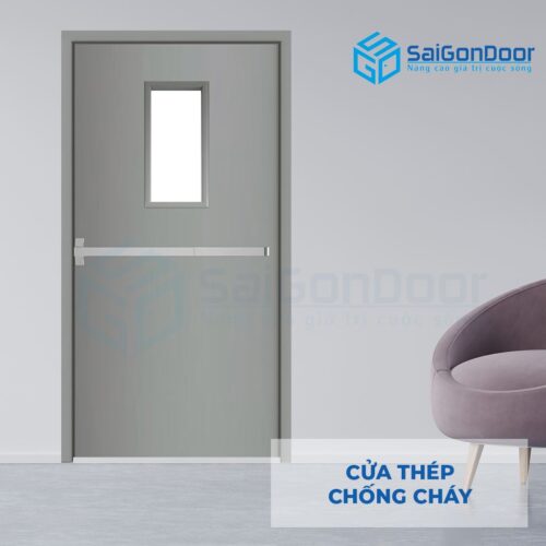 Cửa thép chống cháy TCC P1G1 thoat hiem