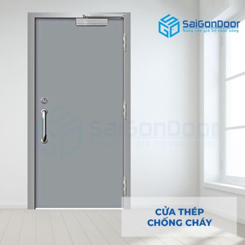 Cửa thép chống cháy TCC Cua thep chong chay mau thong dung 1