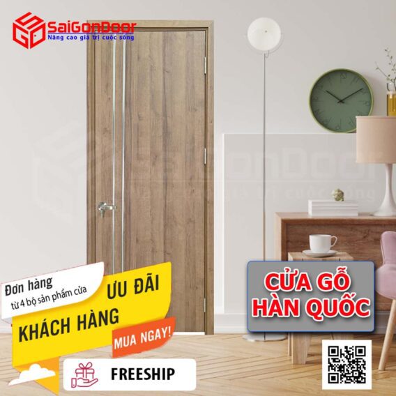 Cửa gỗ cao cấp Hàn Quốc cách âm giá rẻ