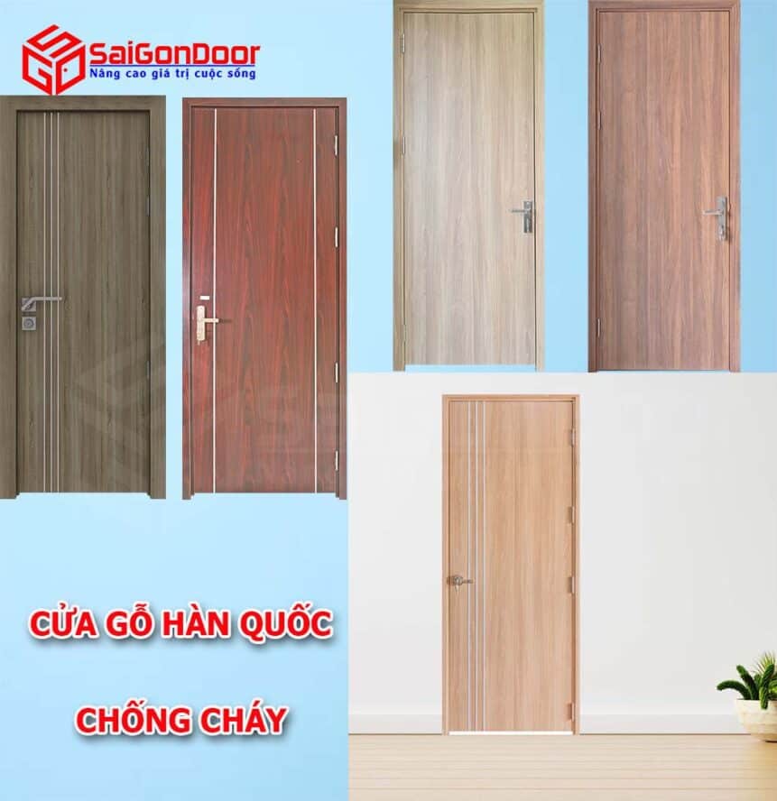 Chống cháy là đặc tính cao cấp của cửa gỗ Hàn Quốc