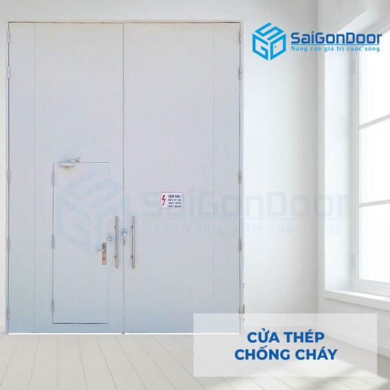 Mẫu cửa thép chống cháy 3P cánh nhỏ lớn cho nhà xưởng