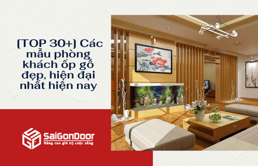 các mẫu phòng khách ốp gỗ đẹp