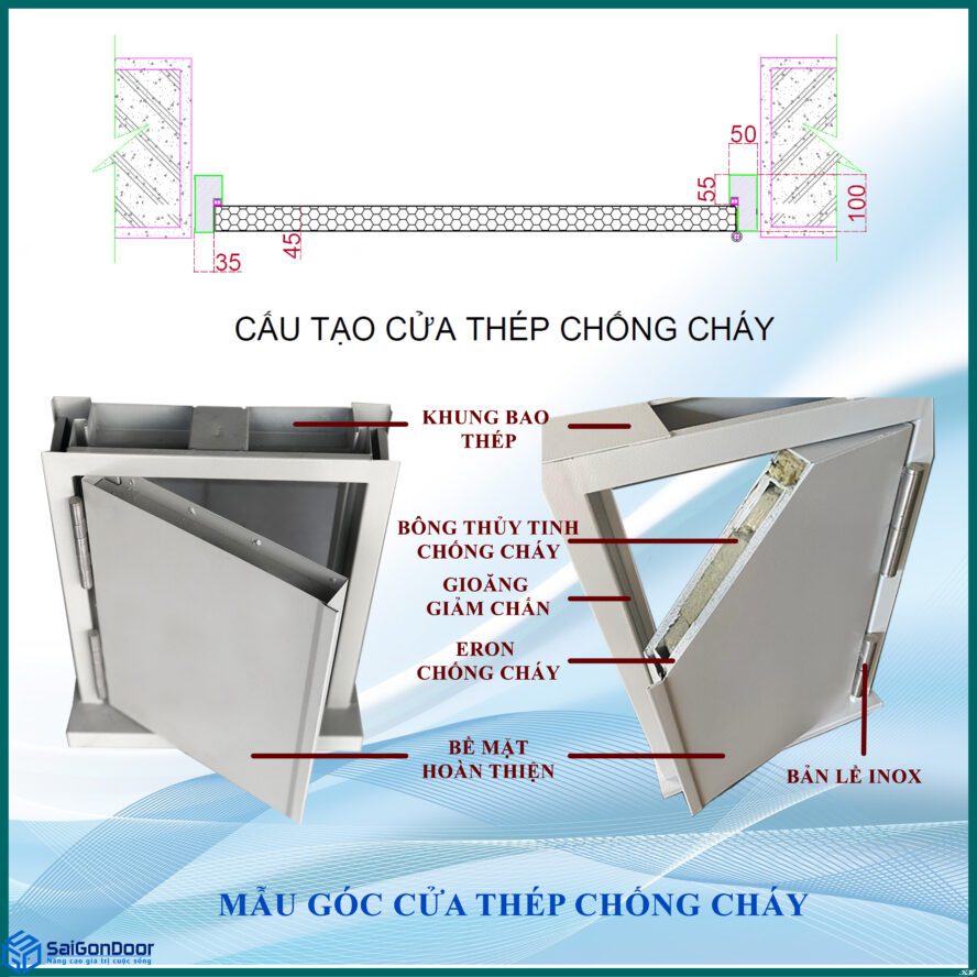 Kích thước cửa chống cháy