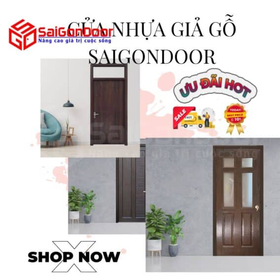 cửa nhựa giả gỗ saigondoor - 1