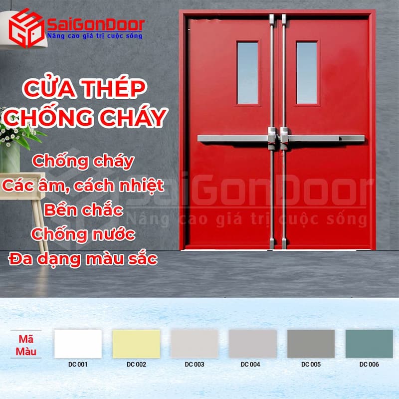 Cửa thép chống cháy được ứng dụng làm cửa thoát hiểm