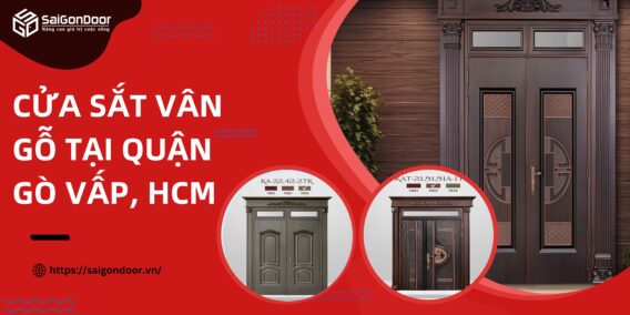 Cửa sắt vân gỗ tại quận Gò Vấp HCM