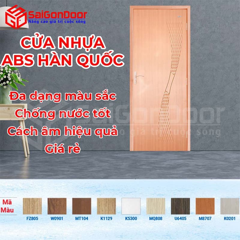 Mẫu cửa abs Hàn Quốc đang thịnh hành hiện nay 