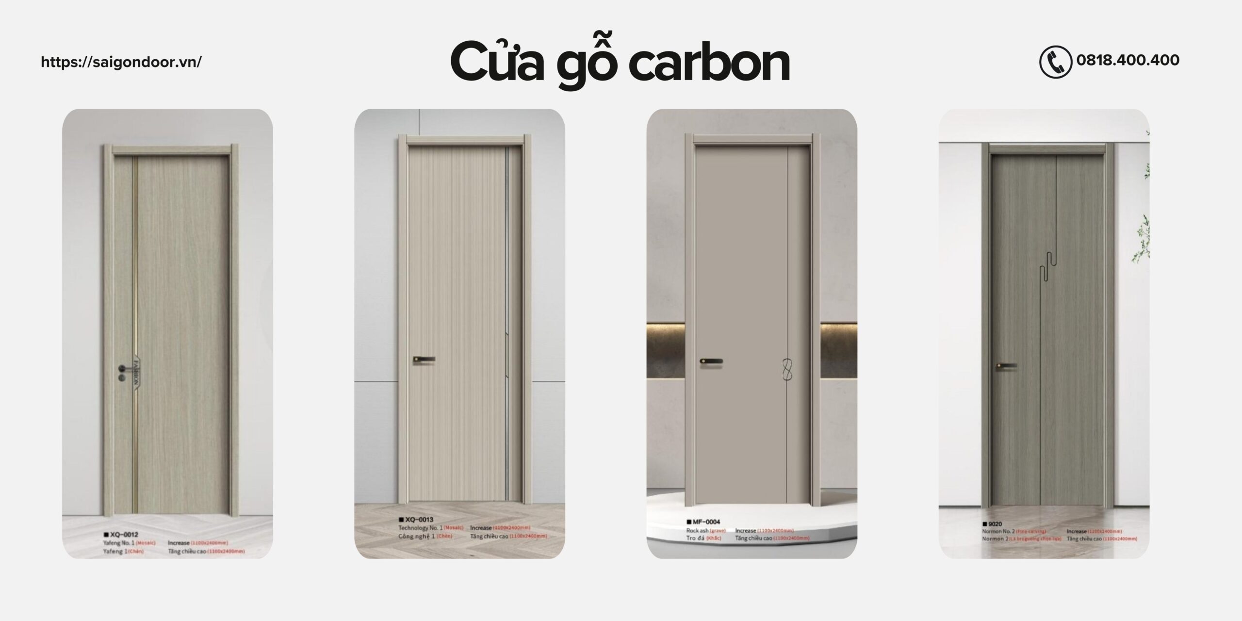 Mẫu cửa gỗ carbon