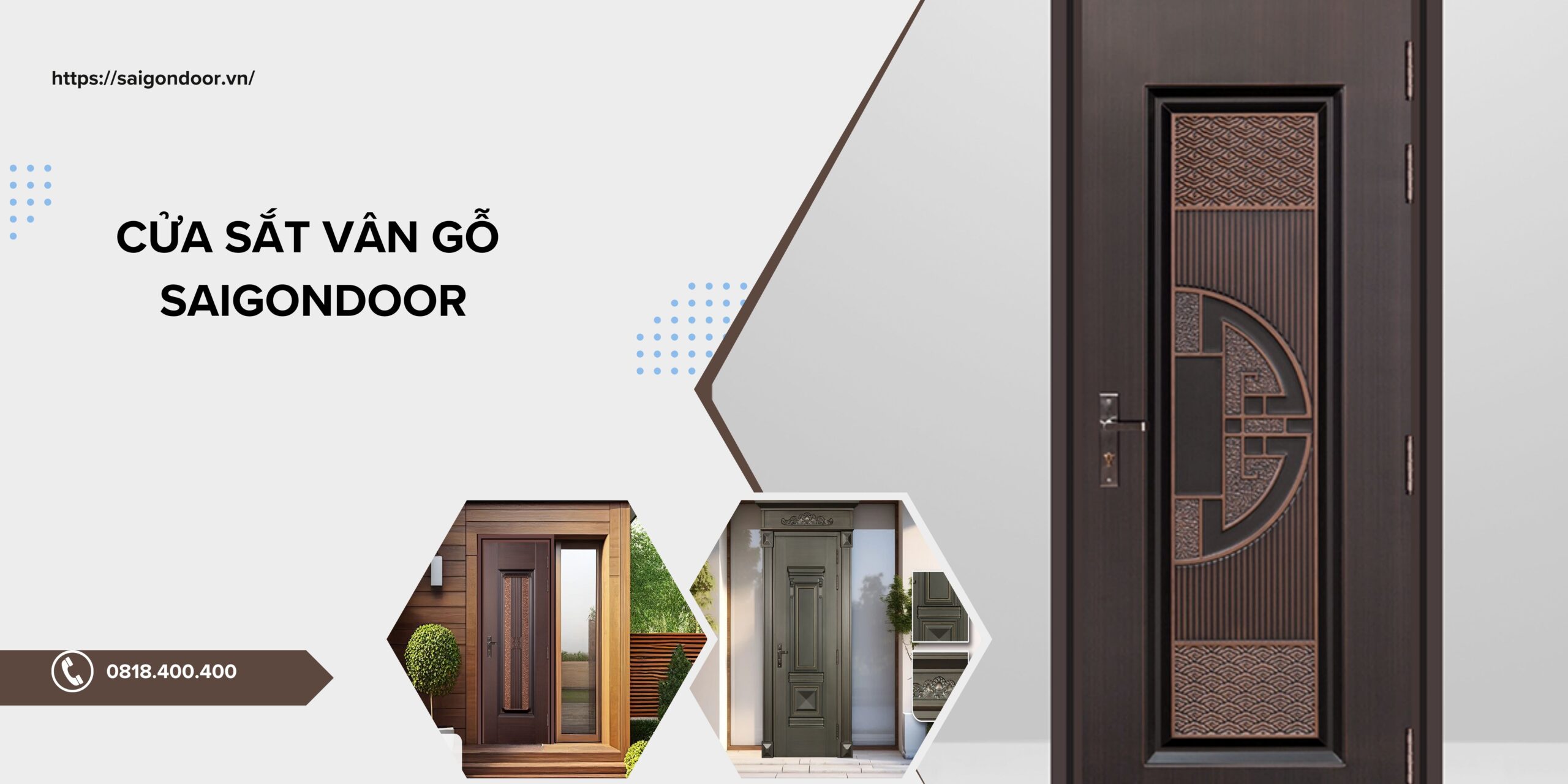 Mua cửa sắt vân gỗ tại Sài Gòn Door