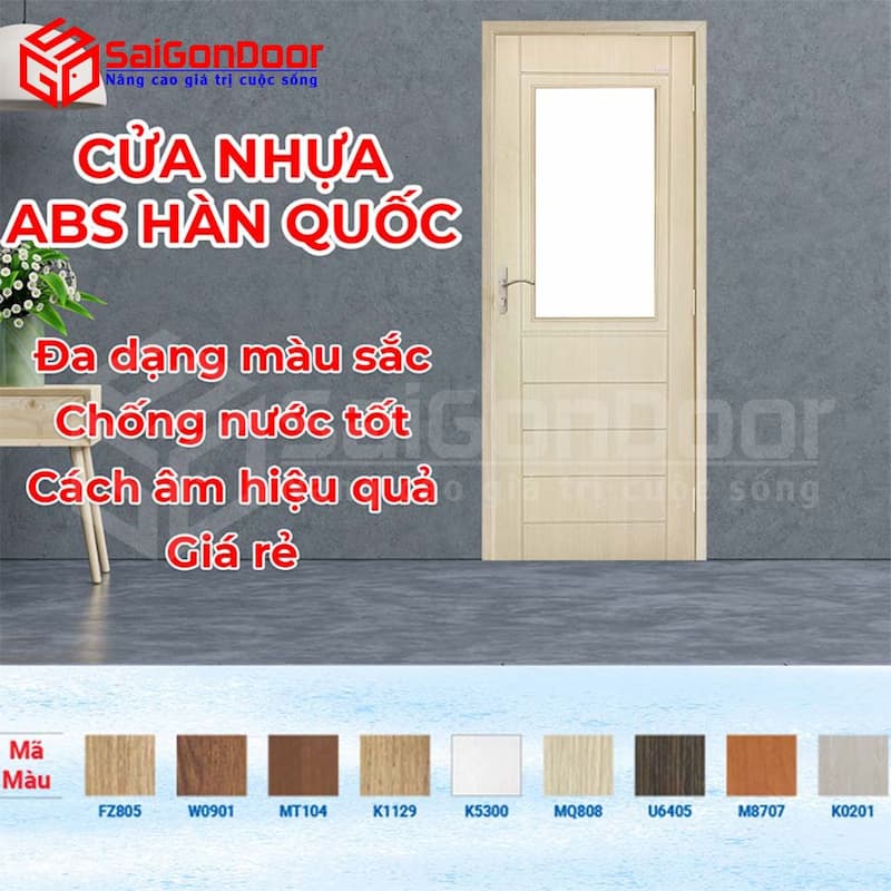 Ưu điểm của dòng cửa abs có nguồn gốc từ Hàn Quốc