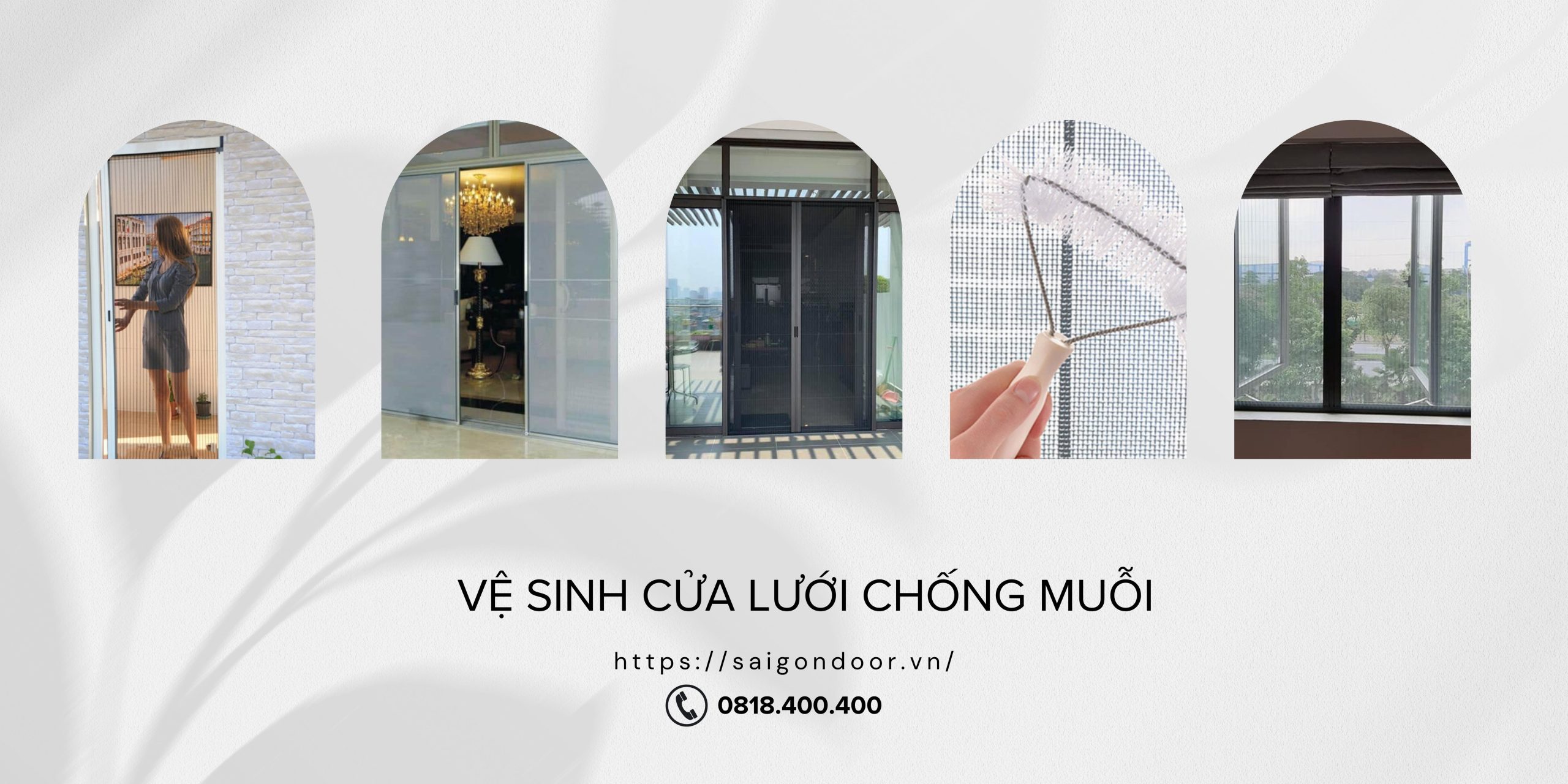 Vệ sinh cửa lưới chống muõi