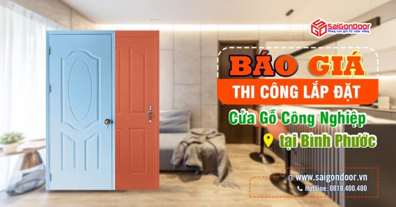 Báo giá thi công cửa gỗ công nghiệp Bình Phước