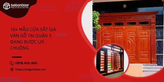 cửa sắt giả vân gỗ tại quận 5