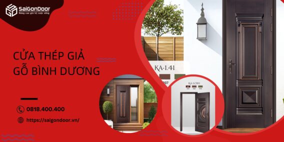 cửa thép giả gỗ bình dương