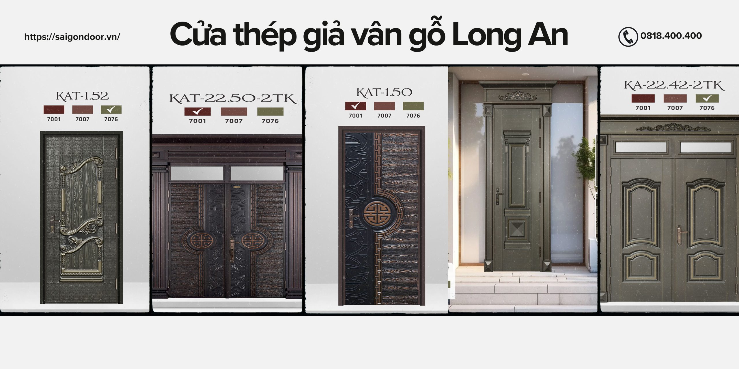 Cửa thép giả vân gỗ Long An được ưa chuộng