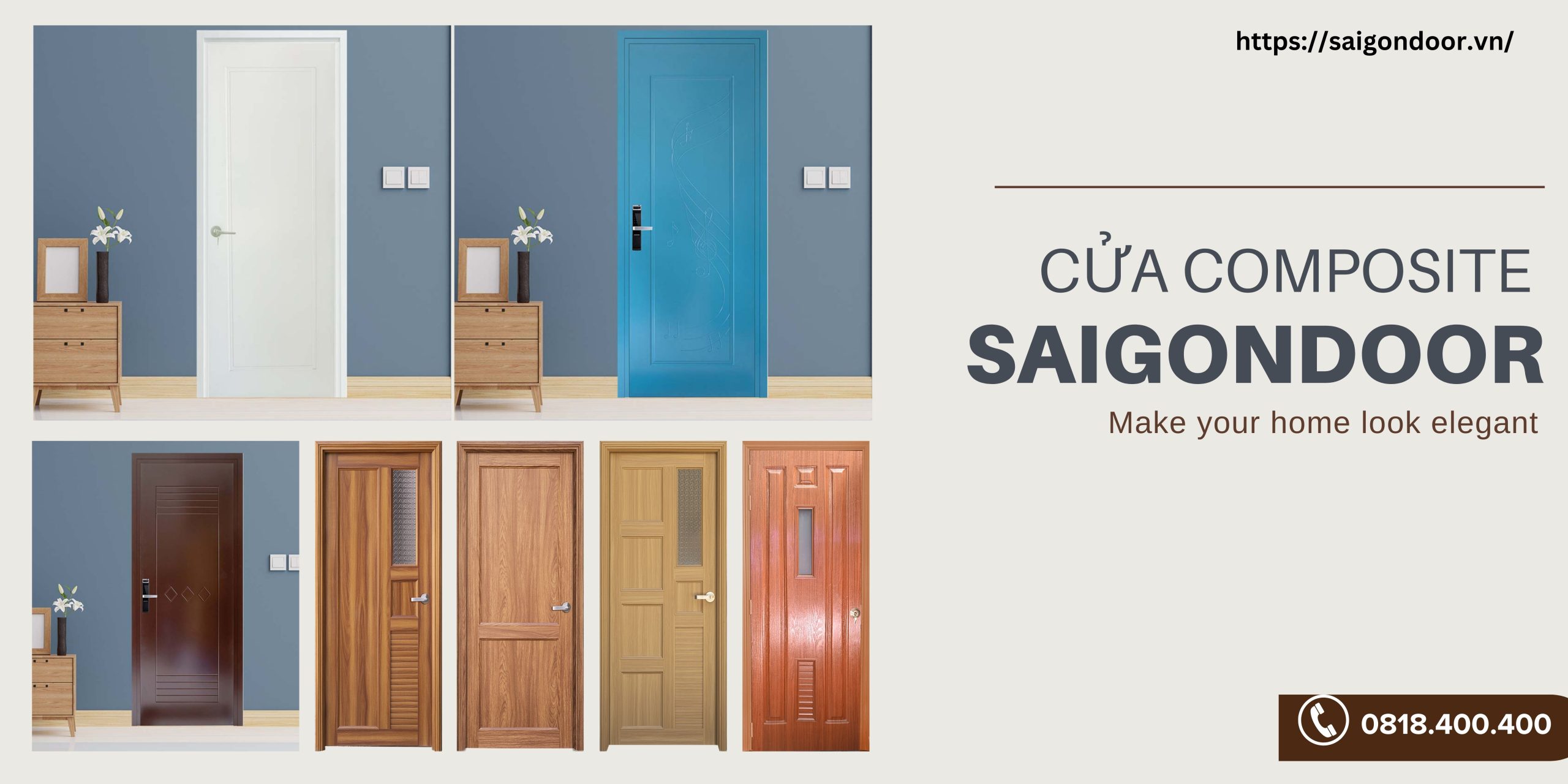 Mua cửa nhựa gỗ composite tại Sài Gòn Door 