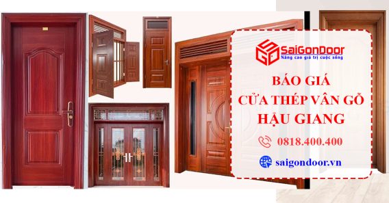 Báo Giá Thi Công Cửa Thép Vân Gỗ Hậu Giang