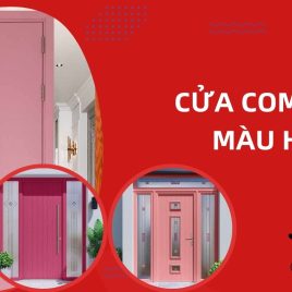 Cửa composite màu hồng