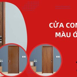 Cửa composite màu óc chó